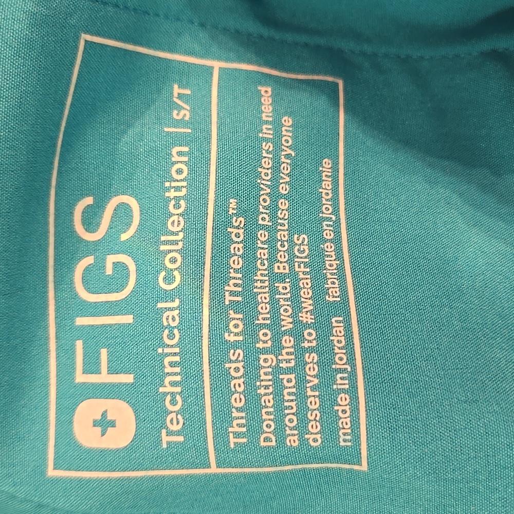 Figs Zamora Jogger Scrub Pants Catarina Top Set In Teal NWOT - Picture 16 of 16